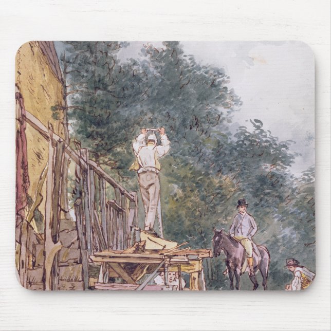Dr. Monro som kontrollerar hans stall Musmatta (Framsidan)