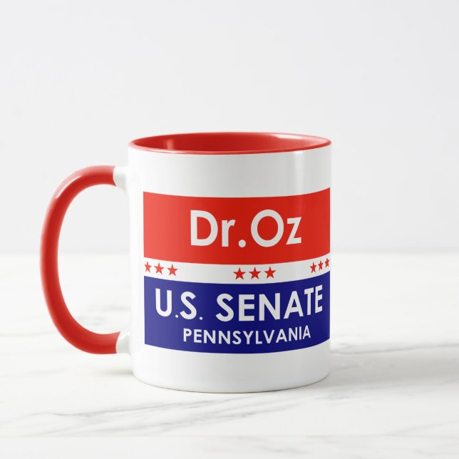 Dr Oz US Senate Pennsylvania Mugg (Vänster)