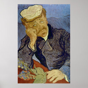 Dr Paul Gachet (den 2nd versionen) vid Vincent Van Poster