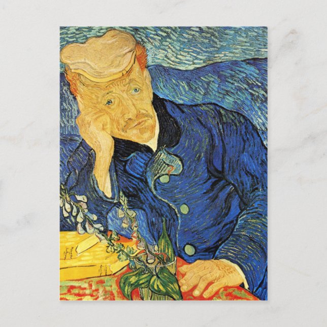 Dr Paul Gachet Porträtt, Vincent Van Gogh Vykort (Framsida)