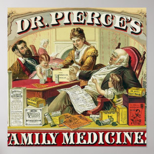 Dr Peirces familjemediciner. Poster
