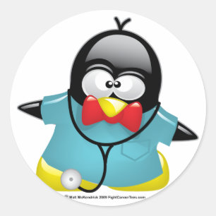 Dr Penguin Runt Klistermärke