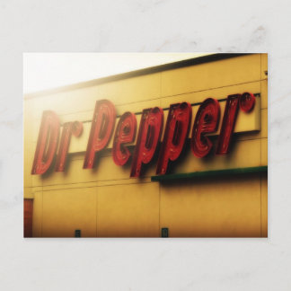 Dr. Pepper undertecknar Vykort