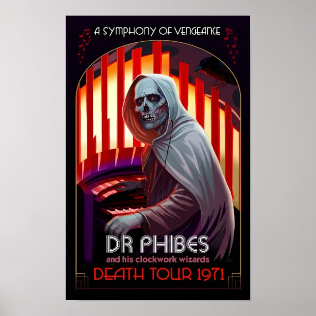 Dr. Phibes Symphony of Vengeance Poster – Rock Art (Framsidan)
