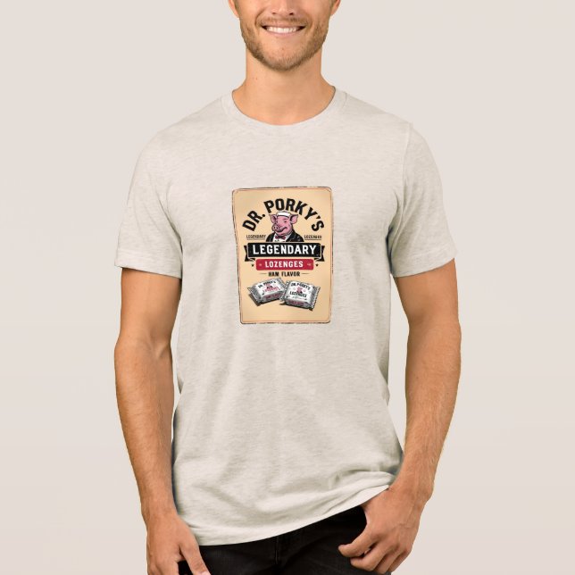 Dr. Porky's Ham-Flavored Lozenges (Fictional) T Shirt (Framsida)