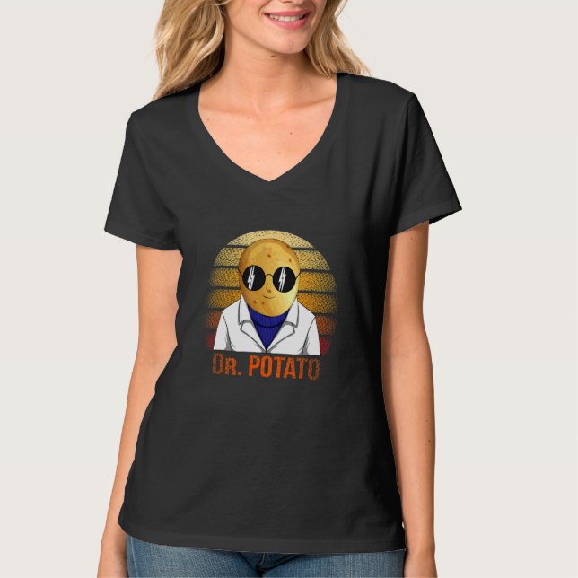 Dr. Potato Classic for Potato Avslappnad Tee (Framsida)