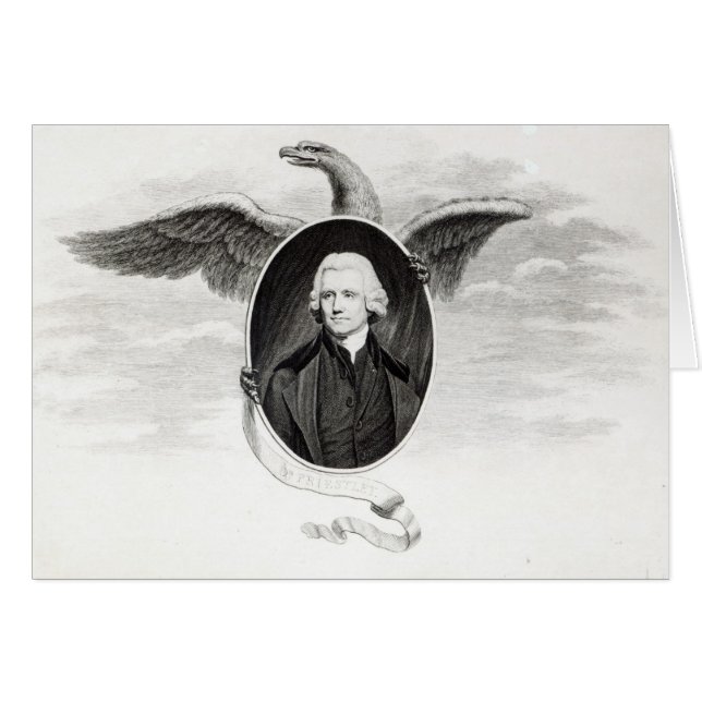 Dr Priestley, illustration från filosofer Hälsningskort (Framsidan Horizontal)