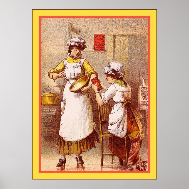 Dr Pris's Cream Baking Powder ~ 1880-1900 Poster (Framsidan)