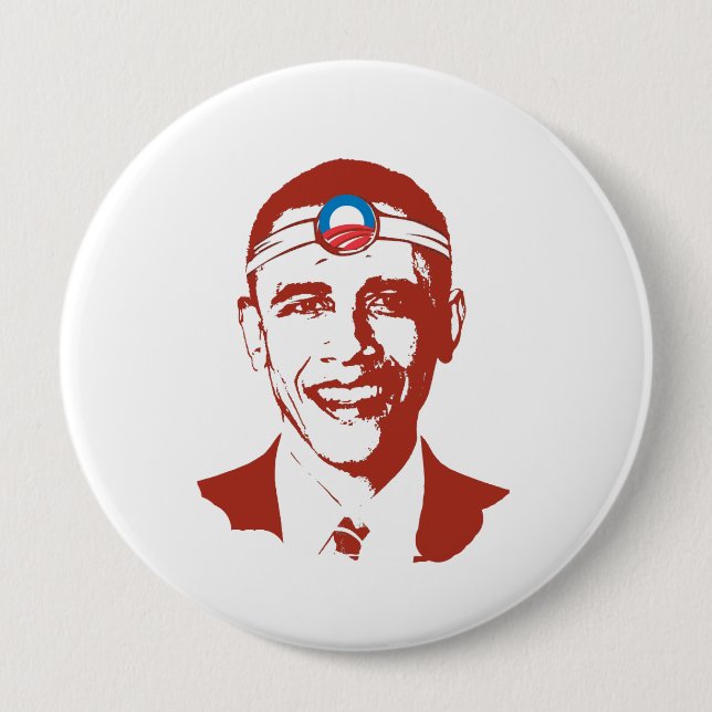 Dr. röda Obama Knapp (Framsida)