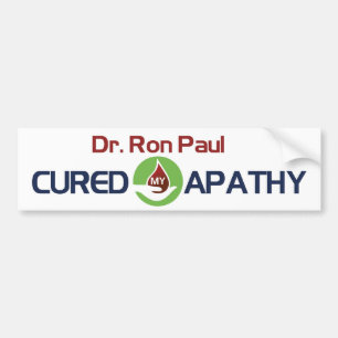 Dr. Ron Paul kurerade min apati Bildekal