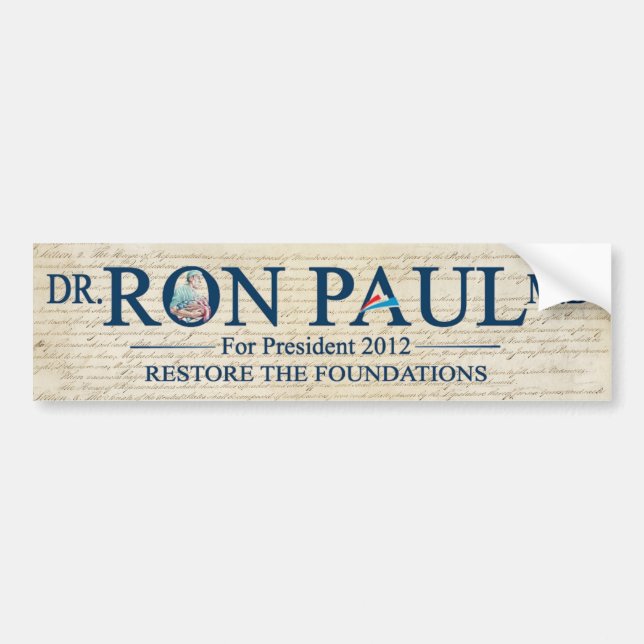Dr. Ron Paul MD För President 2012 Bildekal (Framsidan)