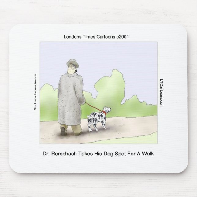 Dr Rorschach tar Hund Spot 4 A Walk Funny Musmatta (Framsidan)