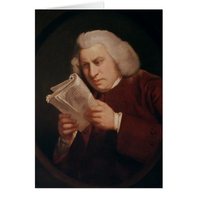 Dr. Samuel Johnson 1775 Hälsningskort (Framsidan)