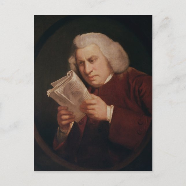 Dr Samuel Johnson 1775 Vykort (Framsida)