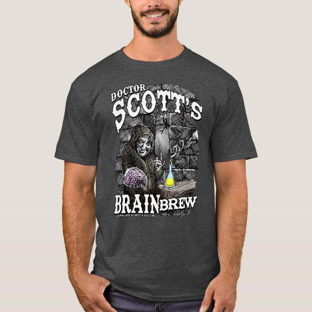 Dr Scott's Brain Brew-kändisar t-shirt (Framsida)