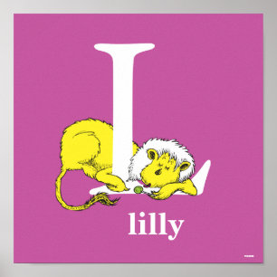 Dr. Seuss ABC: Bokstav L - Vit   Lägg till ditt na Poster