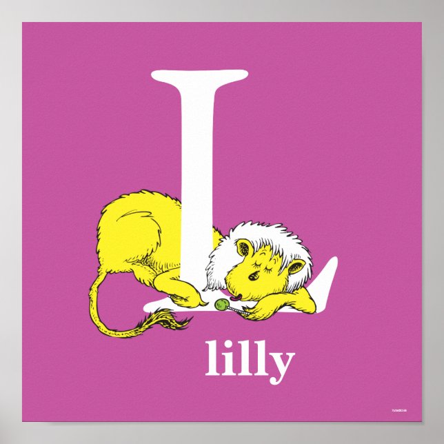 Dr. Seuss ABC: Bokstav L - Vit | Lägg till ditt na Poster (Framsidan)