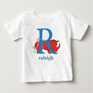 Dr. Seuss ABC: Bokstav R - Blå Lägg till ditt na T Shirt
