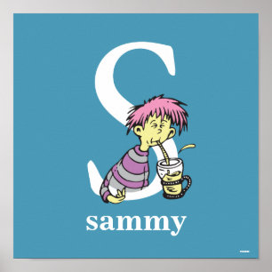 Dr. Seuss ABC: Bokstav S - Vit   Lägg till ditt na Poster