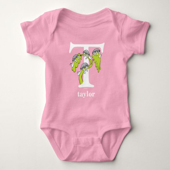 Dr. Seuss ABC: Bokstav T - Vit | Lägg till ditt na Tee Shirt (Framsida)