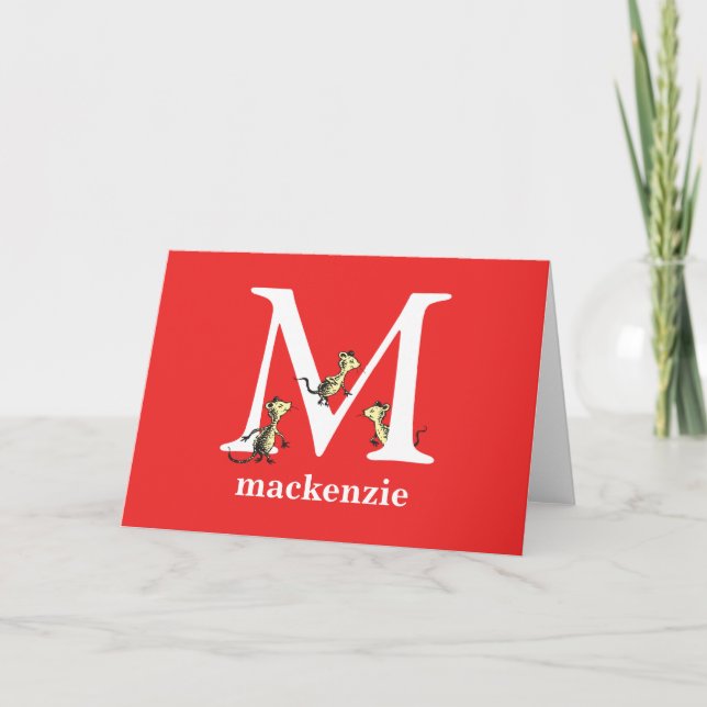 Dr. Seuss ABC: Bokstaven M - Vit | Lägg till ditt  Kort (Framsida)