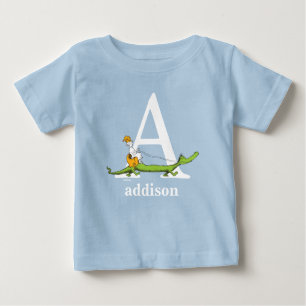 Dr Seuss ABC: Brev A - vit Lägg till ditt namn Tee Shirt