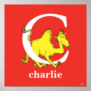 Dr Seuss ABC: Brev C - White Lägg till ditt namn Poster