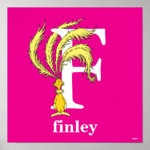 Dr Seuss ABC: Brev F - White   Lägg till ditt namn Poster