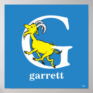 Dr Seuss ABC: Brev G - White   Lägg till ditt namn Poster