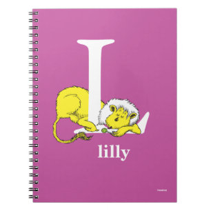 Dr Seuss ABC: Brev L - White Lägg till ditt namn Anteckningsbok