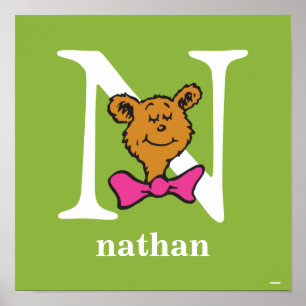 Dr Seuss ABC: Brev N - White   Lägg till ditt namn Poster