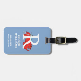 Dr Seuss ABC: Brev R - White | Lägg till ditt namn Bagagebricka