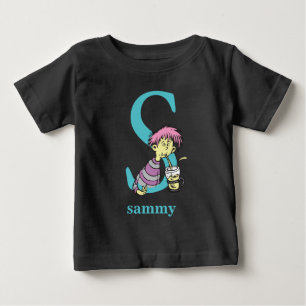 Dr Seuss ABC: Brev S - Blue Lägg till ditt namn T Shirt