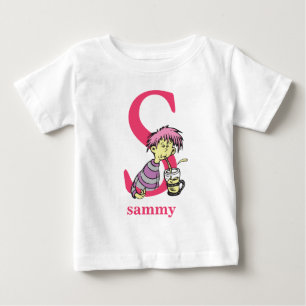 Dr Seuss ABC: BREV S - ROSA Lägg till ditt namn Tröja