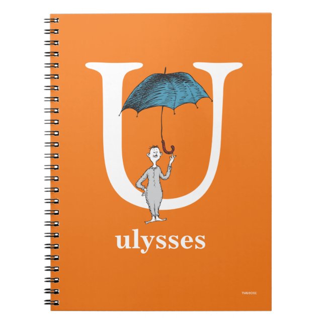 Dr Seuss ABC: Brev U - White | Lägg till ditt namn Anteckningsbok (Framsidan)