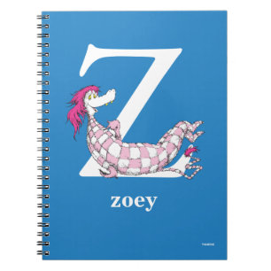Dr Seuss ABC: Brev Z - White Lägg till ditt namn Anteckningsbok Med Spiral