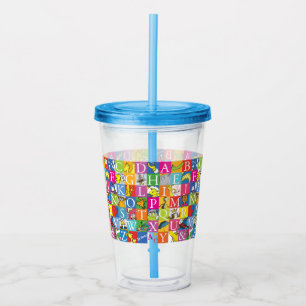 Dr. Seuss ABC Färgglatt blockbokstavsmönster Take Away Mugg