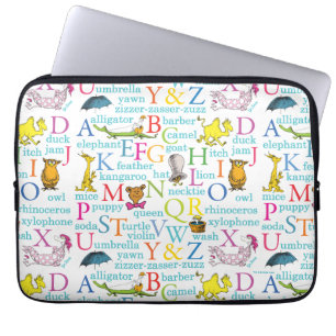 Dr. Seuss ABC-mönster med ord Laptop Fodral