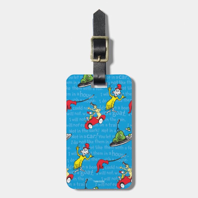 Dr Seuss| Ägg och Grönt storybook Mönster Bagagebricka (Vertikal Framsida)