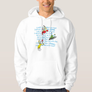 Dr Seuss  Ägg och Grönt storybook Mönster Hoodie