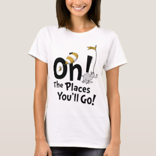 Dr. Seuss Åh, de platser du kommer att gå! Retro T Shirt