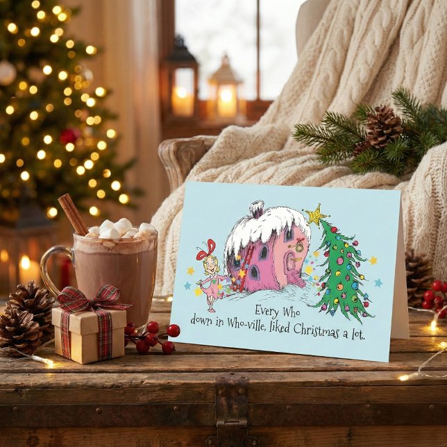 Dr Seuss | Alla i WHO-ville gillade Christma Helgkort (Skapare uppladdad)