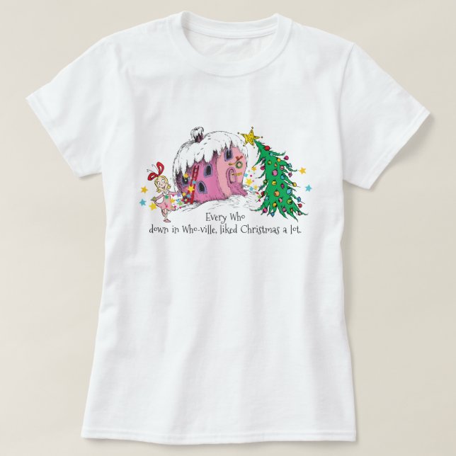 Dr Seuss | Alla i WHO-ville gillade Christma Tee (Design framsida)