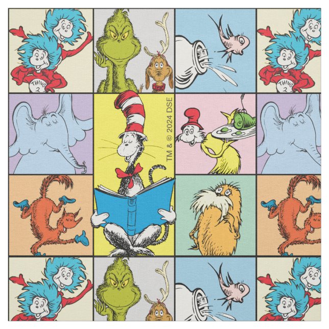 Dr Seuss | Artiklar, grafik Tyg (Provkarta)