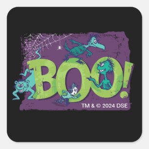 Dr. Seuss BOO! Halloween-grafik Fyrkantigt Klistermärke