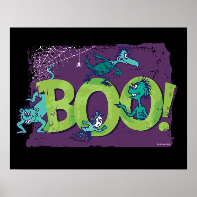Dr Seuss | BOO! Halloween-grafik Poster (Framsidan)
