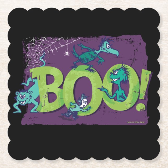 Dr Seuss | BOO! Halloween-grafik Underlägg Papper (Framsida)