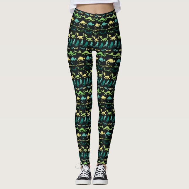 Dr. Seuss | "Bump Jump" Halloween-mönster Leggings (Framsida)