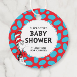 Dr Seuss Cat i Hat Baby Shower Gåvor Etiketter