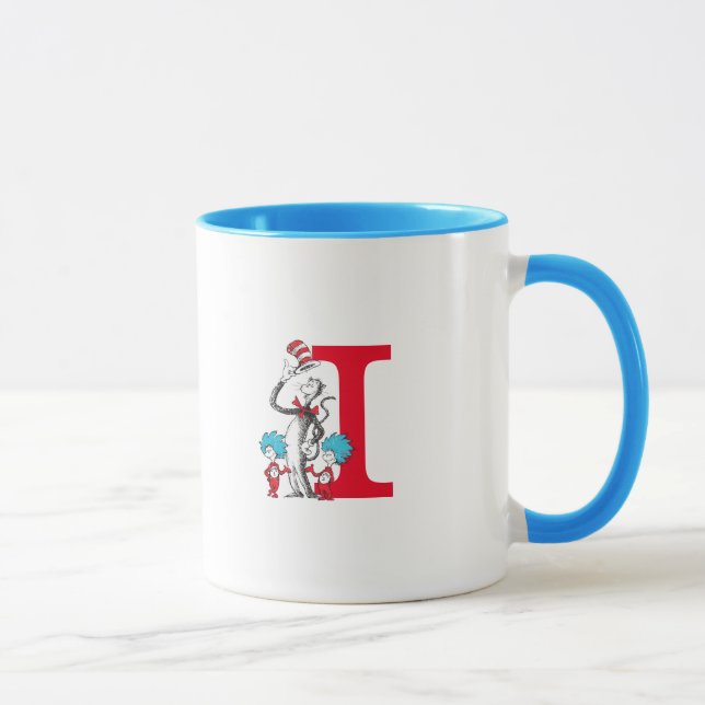 Dr Seuss Cat i Hat, Sak One Monogram I Mugg (Höger)
